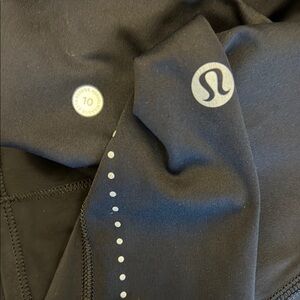 Lululemon Fast &‎ Free Crop II Nulux 19 Women’s Size 10 Black